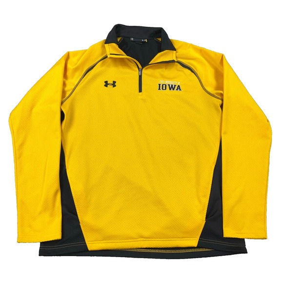Under Armour Other - Iowa Hawkeyes Sweater Men Large Yellow Black Pullover Quarter Zip Under Armour